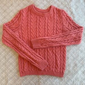 American Eagle Outfitters Coral Cable Knit Sweater